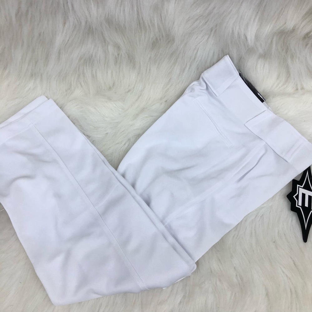 Boys Easton White Baseball Pants- Rival